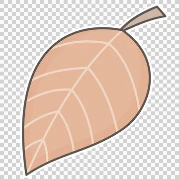 Dried autumn leaf Stock-Illustration