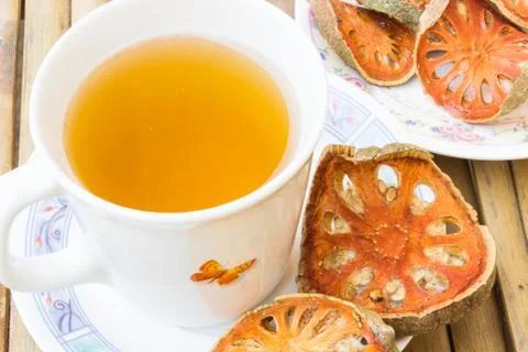 Dried bael juice Stock Photos