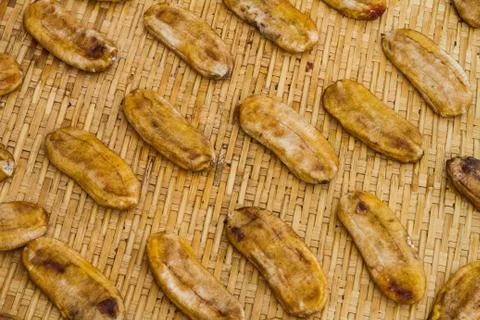 Dried bananas Stock Photos