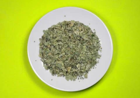 Dried basil leaves Stock Photos