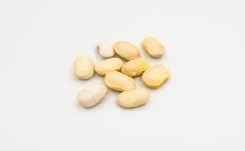 Dried beans isolated on white background. bean pods Stock Photos