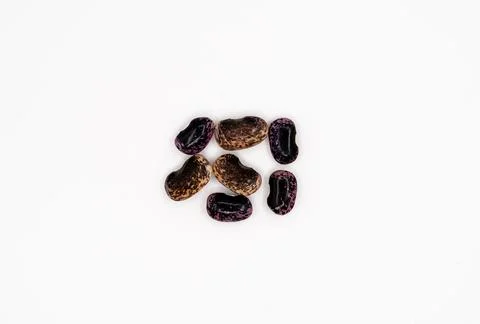 Dried beans isolated on white background. bean pods Stock Photos