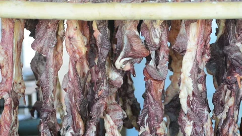 Dried beef Stock Footage 130355270