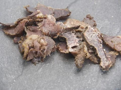 Dried beef jery also known a biltong in some countries Stock Photos