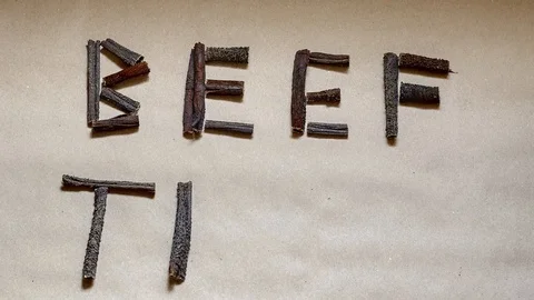 Dried beef stomach Stock Footage 120233655