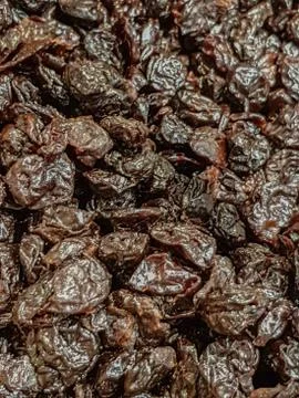 Dried black cherries Stock Photos