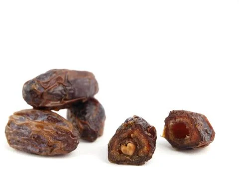 Dried black dates Stock Photos