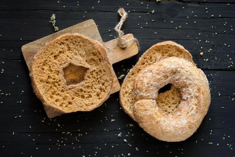 Dried bread called freselle Stock-Fotos