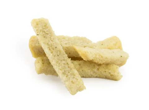 Dried bread croutons Stock Photos