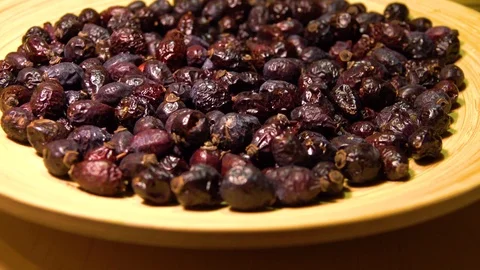 Dried brier fruit slow motion Video stock 101743419