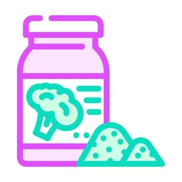 Dried broccoli color icon vector illustration Stock Illustration