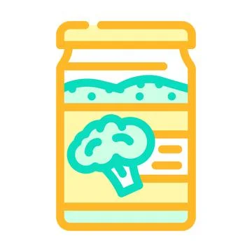 Dried broccoli color icon vector illustration Stock Illustration