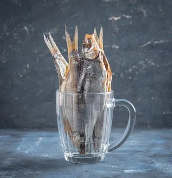 Dried caspian roach fish Stock-Fotos