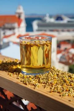 Dried chamomile flowers Foto stock