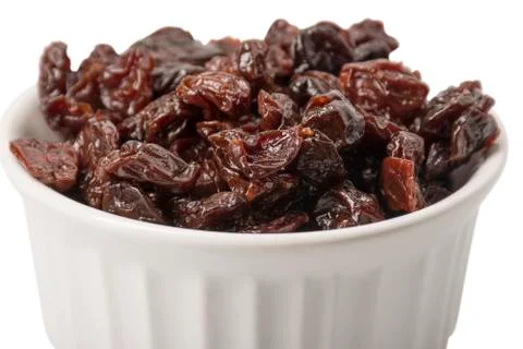 Dried Cherries in Ramekin Stock Photos