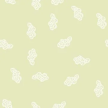 Dried cherry line seamless pattern Stock Illustration