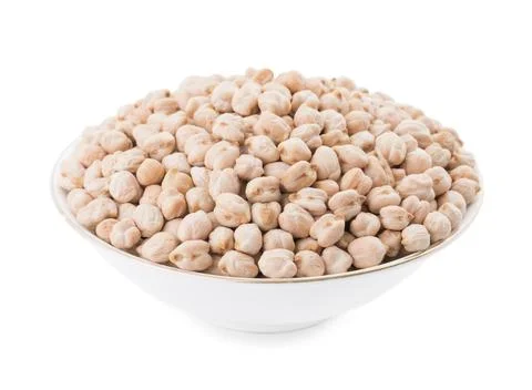 Dried Chick Pea Also Know as Kabuli Chana on White Background Stock Photos