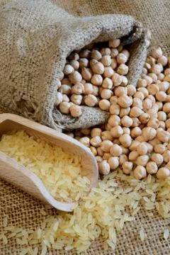 Dried chickpeas Foto stock