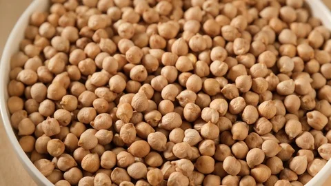 Dried chickpeas rotating Stock Footage 126105094