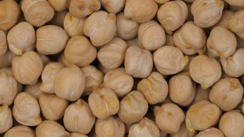 Dried chickpeas spinning 03 Video stock 110885989