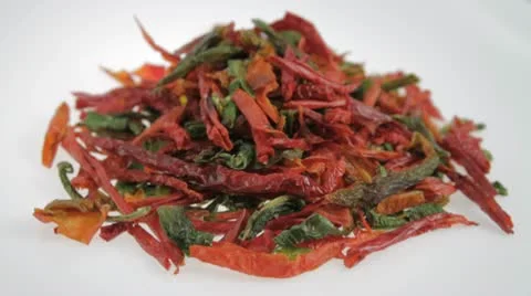 Dried chili isolated Video stock 10787955