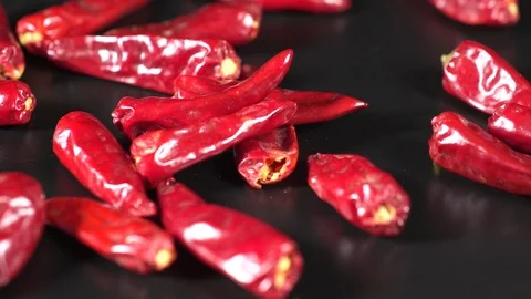 Dried Chilli Stock Footage 111638133