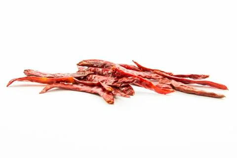 Dried chilli pepper raw material Stock Photos