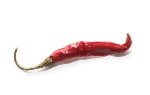 Dried chilli on  white background Stock Photos