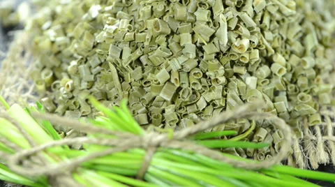 Dried chive (loopable) Stock Footage 36117400