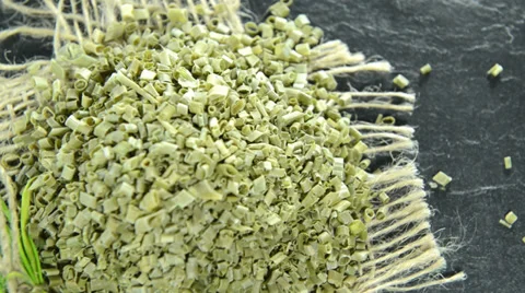 Dried chive (loopable) Stock Footage 36117646
