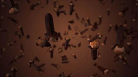 Dried cloves on dark background Stock Illustration