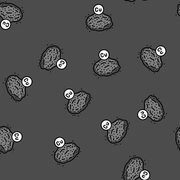 Dried concentrate copper vector seamless pattern Illustrazione stock