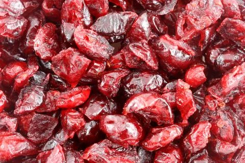 Dried cranberries background Stock Photos