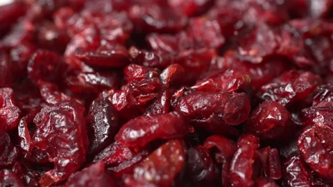 Dried Cranberries in a dolly macro shot Stock Footage 249939656