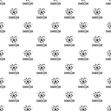 Dried dandelion pattern seamless vector Stock Illustration