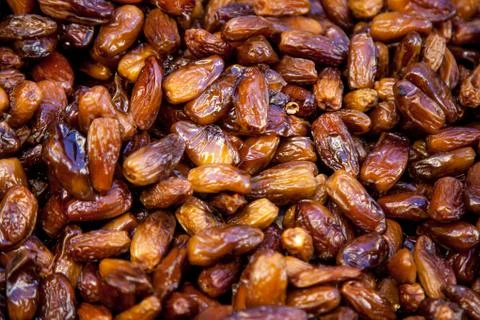 Dried date. close up Stock Photos