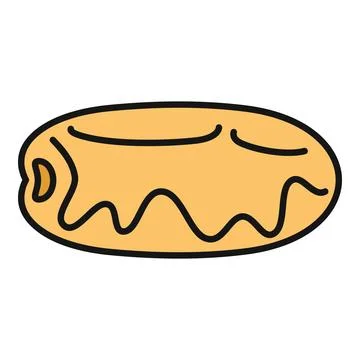 Dried date fruit doodle drawing vector icon Stock Illustration