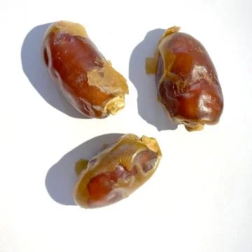Dried date fruit isolated on white background Stock Photos
