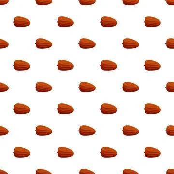 Dried date fruit seamless pattern on white background イラスト素材