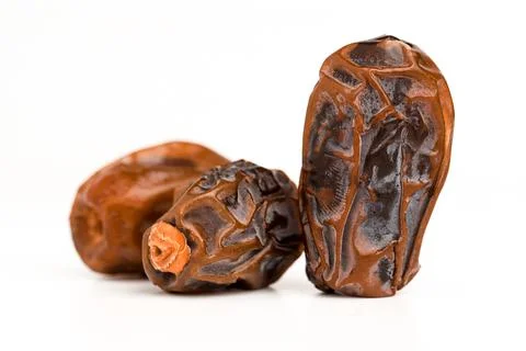 Dried date isolated on white background one piece Foto stock