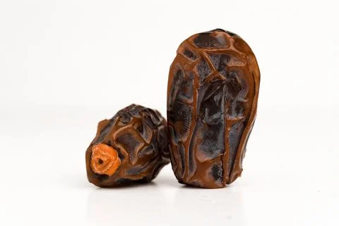 Dried date isolated on white background one piece Foto stock
