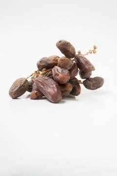 Dried date on white background Stock Photos