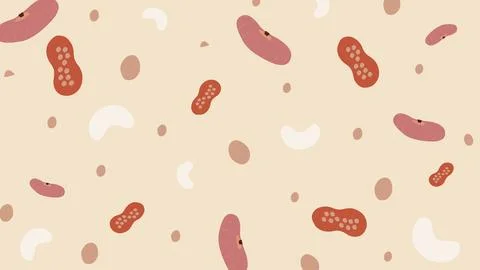 Dried Dates and Almonds Background Stock Illustration