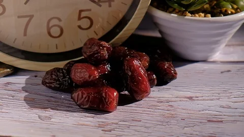 Dried dates fruit Stock Footage 106668190