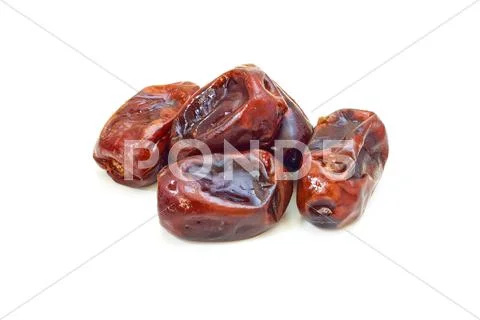 Dried dates fruit isolated Stock Photos