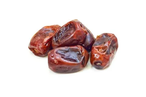 Dried dates fruit isolated Stock Photos