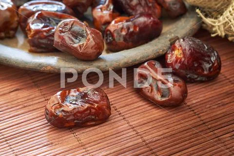 Dried dates fruit Stock Photos