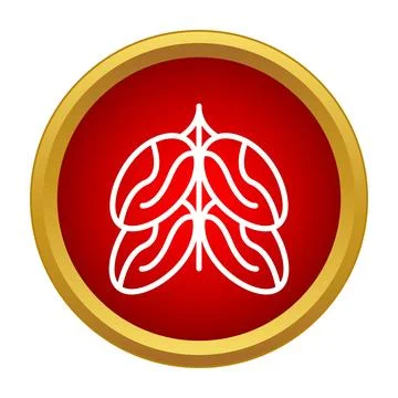 Dried dates fruit on red gold icon Stock Illustration