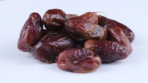 Dried dates isolated on white background Stock Footage 261068062