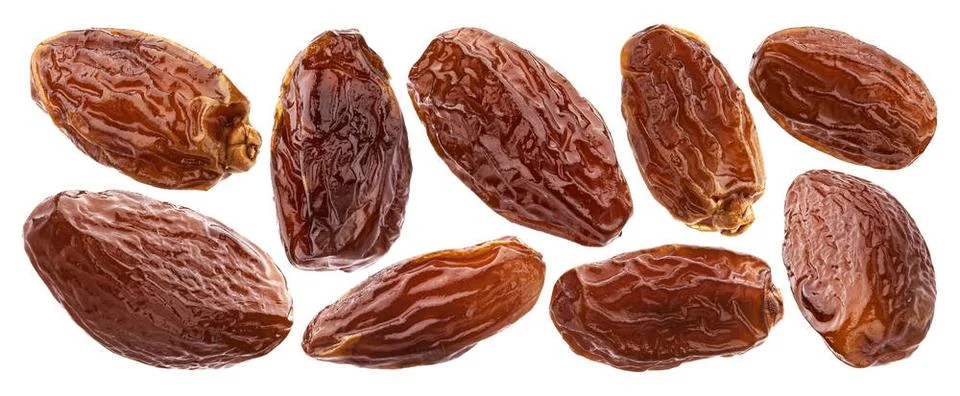 Dried dates isolated on white background with clipping path Dried dates is... Foto stock